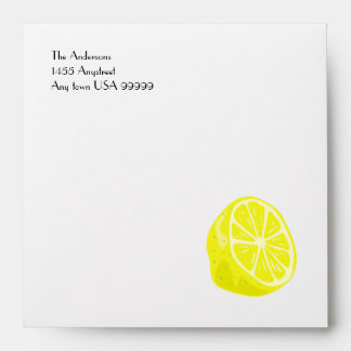 Lemon Half Square Envelopes