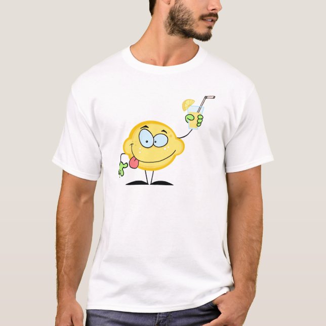 Lemon Holding A Glass With Lemonade T-Shirt (Front)