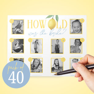 Lemon How Old Was The Bride Photo Game Pack of 40 Notepad