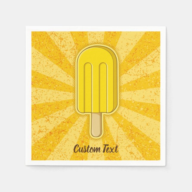 Lemon Ice Cream Stick Napkin (Front)