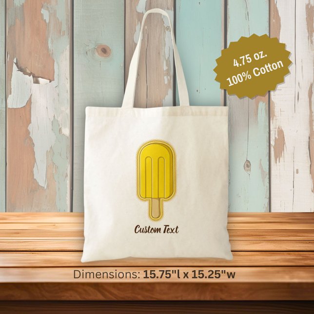 Lemon Ice Cream Stick Tote Bag (Creator Uploaded)
