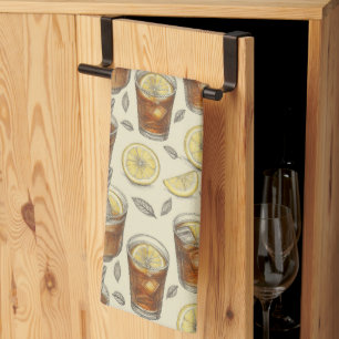 Lemon Iced Tea – Vintage Drink and Lemon Pattern Towel