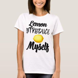 Lemon Introduce Myself Summer Tropical Yellow Frui T-Shirt