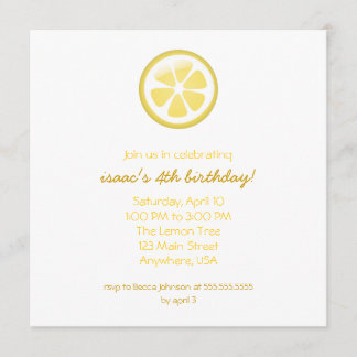 Lemon Invitation