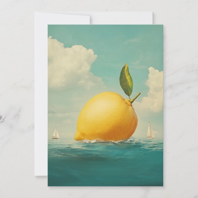 Lemon Island in Dreamy Waters Card (Front)