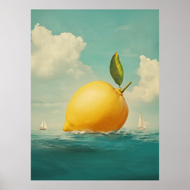 Lemon Island in Dreamy Waters Poster (Front)