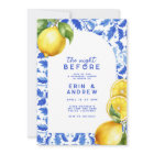 Lemon Italian Amalfi Blue Tile Rehearsal Dinner