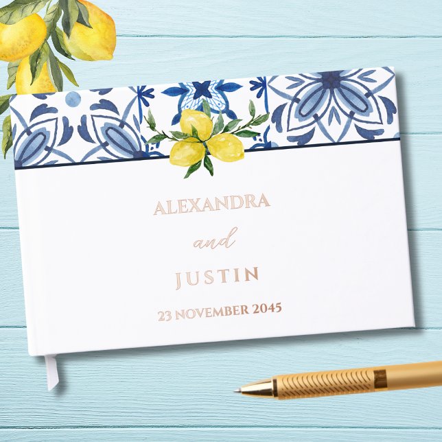 Lemon Italian Mediterranean Wedding Guest Book (Creator Uploaded)