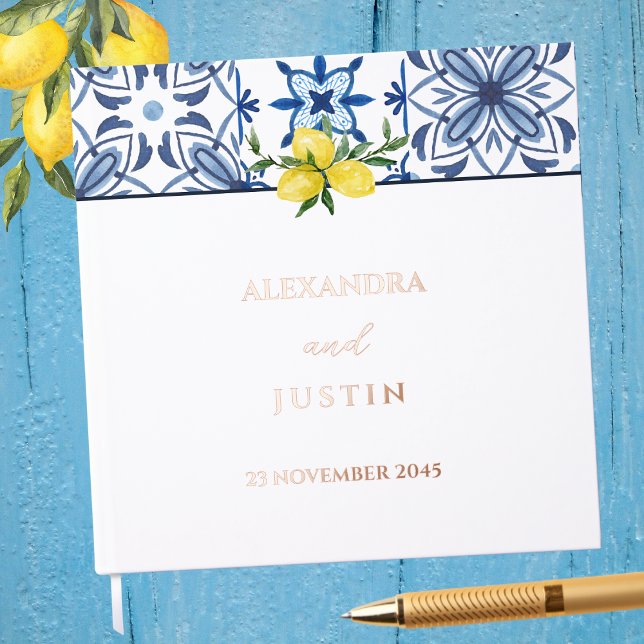 Lemon Italian Mediterranean Wedding Guest Book (Creator Uploaded)
