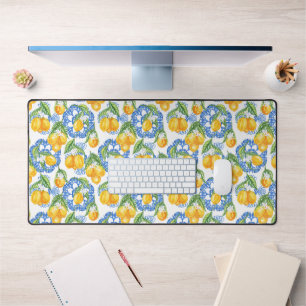 Lemon Italian print classic Amalfi coast Desk Mat