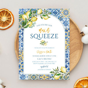 Lemon Italian Tile Bridal Shower Invitation