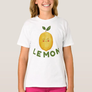 Lemon Kids T-Shirt, Cute Fruit Shirt for Girls