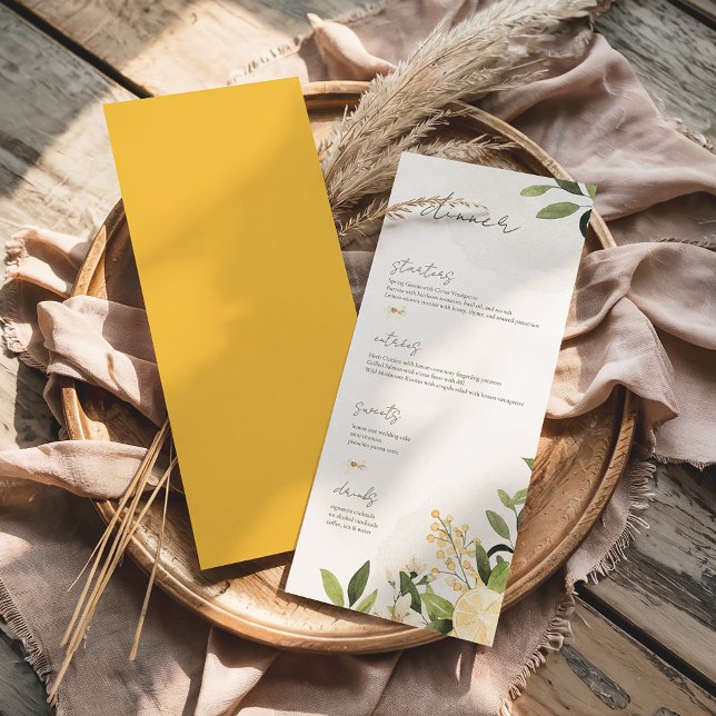 Lemon Kissed Wedding Flat Menu (Creator Uploaded)