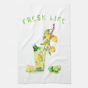 Lemon Kitchen Towel Juice Cool Drink Lemonade
