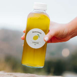 Lemon Label Sticker for Homemade Lemonade or Jam