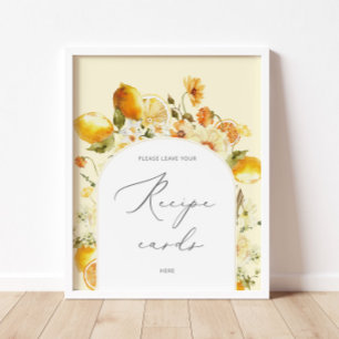 Lemon leave your recipe card here poster