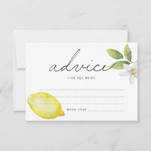 Lemon, Leaves & Floral Advice Card