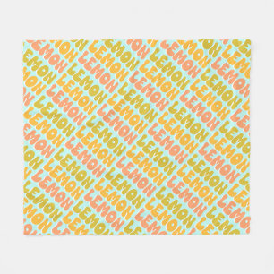 Lemon Lemon Lemon Retro Fleece Blanket