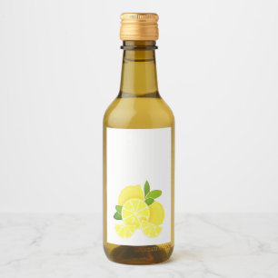 Lemon lemons lemon slices tropical yellow fruit  wine label