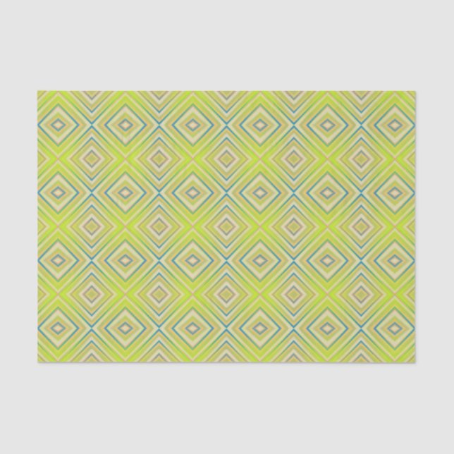 Lemon Lime Alternative Diamond Pattern Tissue Paper (Front)
