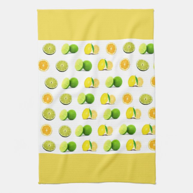 Lemon, Lime and Orange Kitchen Dishtowel Tea Towel (Vertical)