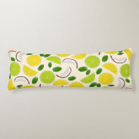 Lemon lime coconut and mint happy cheerful pattern