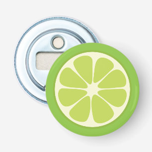 Lemon Lime Green Juicy Summer Citrus Fruit Slice Bottle Opener