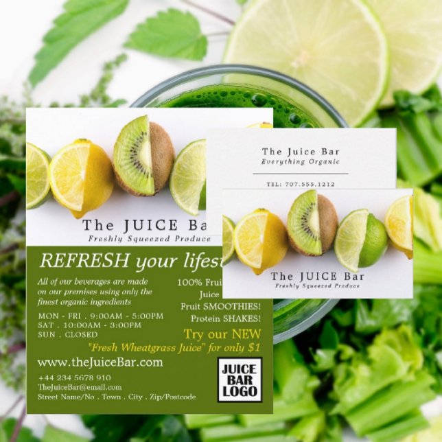 Lemon, Lime & Kiwi, Juice Bar Advertising Flyer (Creator Uploaded)