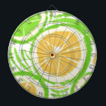 Lemon Lime Lemonade Swirl Tie Dye Dartboard<br><div class="desc">Tie Dye Lemon Pattern</div>