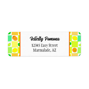 Lemon, Lime Orange Citrus Fruit Pattern Editable