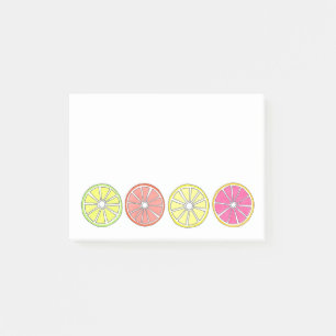Lemon Lime Orange Grapefruit Citrus Fruit Post-It Notes