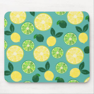 Lemon Lime Pattern Mouse Pad