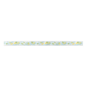 Lemon Lime Plaid Ribbon   Gin & Tonic Party Style Satin Ribbon