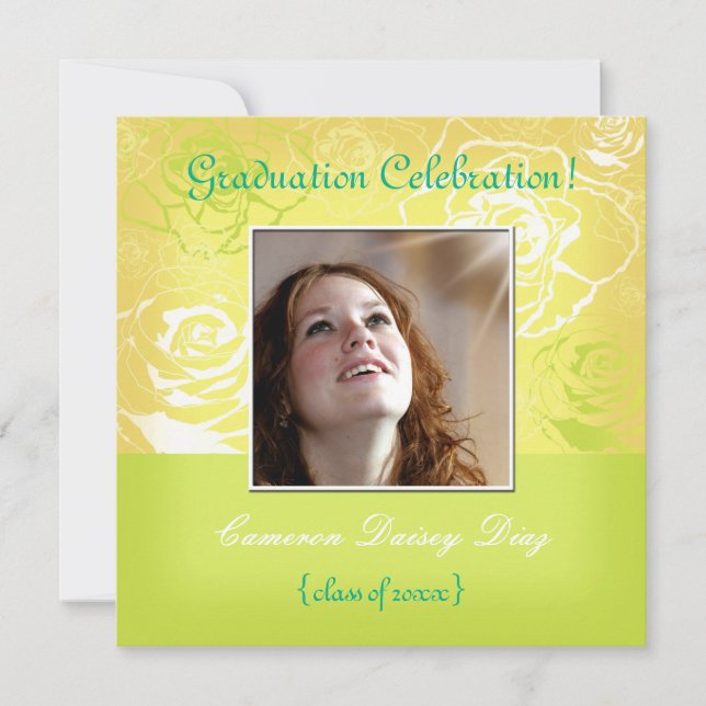 Lemon lime Roses Invitations (Front)