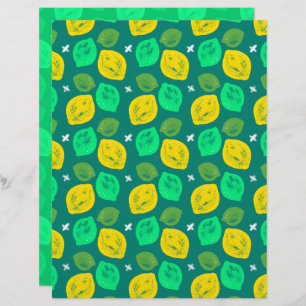 Lemon Lime Scrapbook Paper