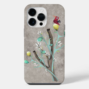 LEMON LIME Tree white blooming painted art grey iPhone 14 Pro Max Case