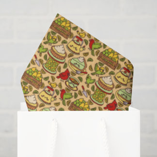 Lemon & Lime Twitter pattern tissue paper