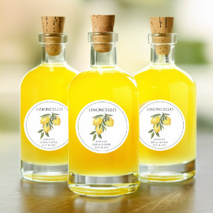 Lemon Limoncello Thank You Bridal Shower Favour Classic Round Sticker