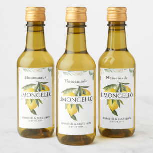Lemon Limoncello Thank You Wedding Favour  Wine Label