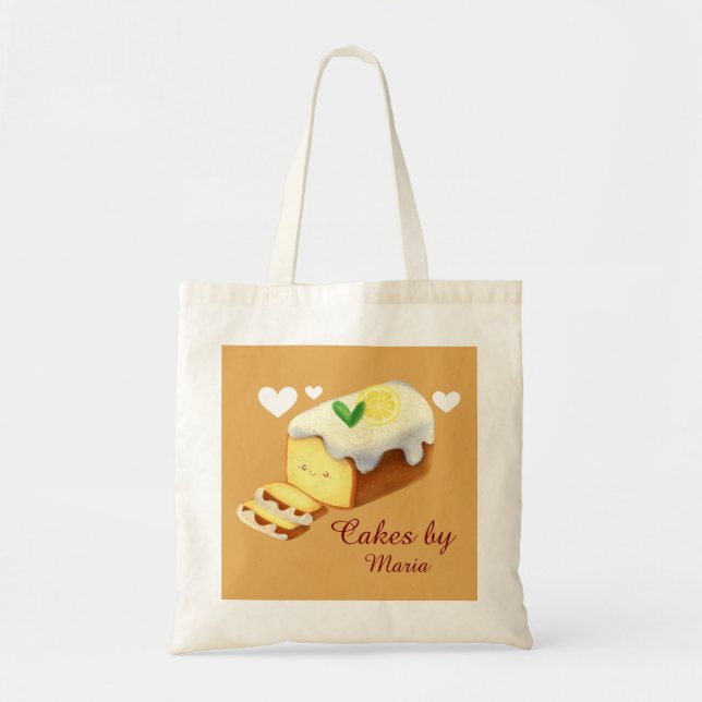 Lemon Loaf Cake Bread With Icing Tote Bag (Front)