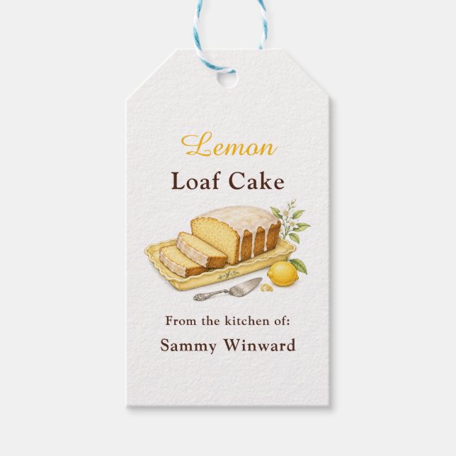 Lemon Loaf Cake Gift Tags (Front)