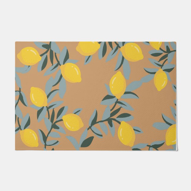  Lemon Lover Gift, Custom Lemon Summer Doormat (Front)
