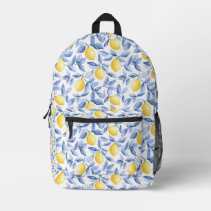 Lemon Lover Summer Citrus Vibes Printed Backpack