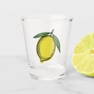 Lemon lovers invitation shot glass