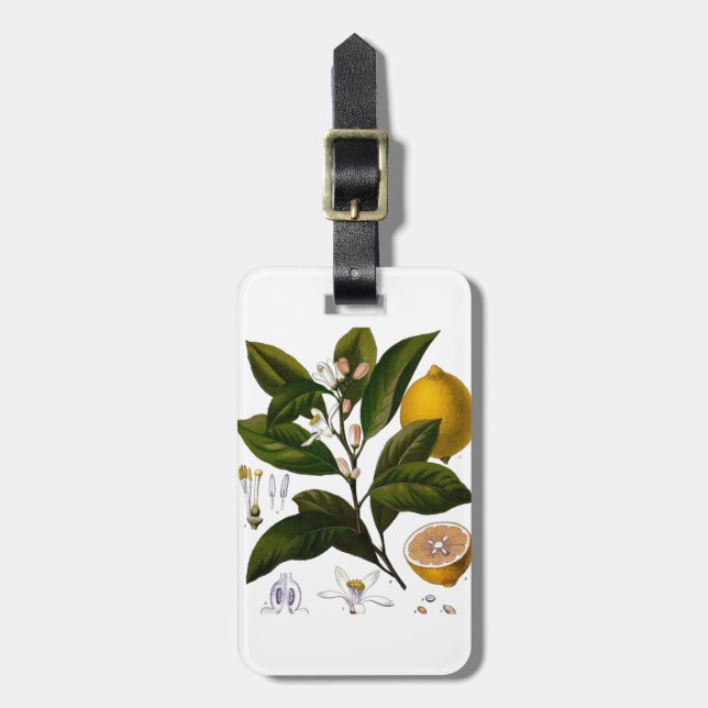 Lemon Luggage Tag (Front Vertical)