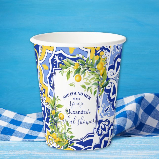 Lemon Main Squeeze Bridal Shower  Paper Cups (Creator Uploaded)