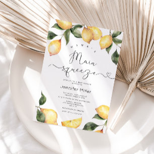 Lemon mama's main squeeze baby shower invitation