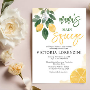 Lemon Mama's Main Squeeze Baby Shower Invitation