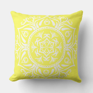 Lemon Mandala Cushion