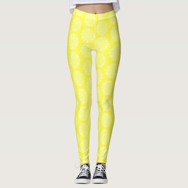 Lemon Mandala Leggings (Front)